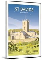 St Davids - Dave Thompson Contemporary Travel Print-Dave Thompson-Mounted Giclee Print