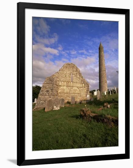 St. Declan's Cathedral and Round Tower, Ardmore, County Waterford, Munster, Republic of Ireland-Patrick Dieudonne-Framed Photographic Print