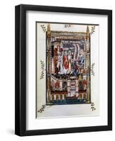 St Denis in Chains before Sisinnius, 1317-null-Framed Giclee Print