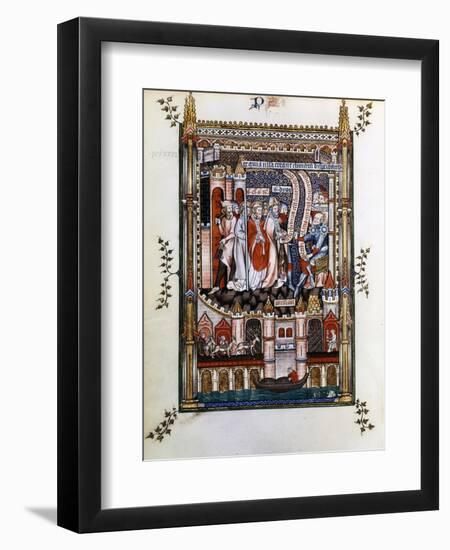 St Denis in Chains before Sisinnius, 1317-null-Framed Giclee Print