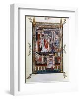 St Denis in Chains before Sisinnius, 1317-null-Framed Giclee Print