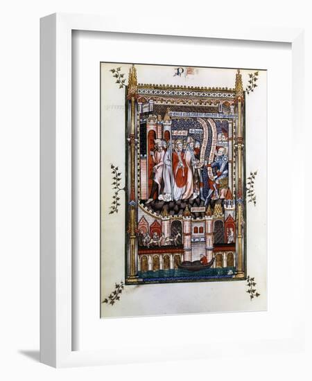 St Denis in Chains before Sisinnius, 1317-null-Framed Giclee Print