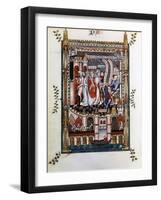 St Denis in Chains before Sisinnius, 1317-null-Framed Giclee Print