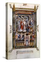 St Denis, St Rusticus and St Eleutherius before Sisinnius, 1317-null-Stretched Canvas