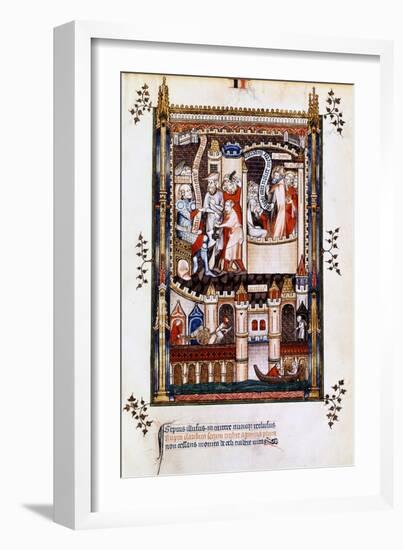 St Denis, St Rusticus and St Eleutherius in Prison, 1317-null-Framed Giclee Print