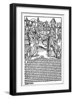 St Dionysius Praying to the Virgin and Child for Help to Overcome the Curse of Syphilis-null-Framed Giclee Print