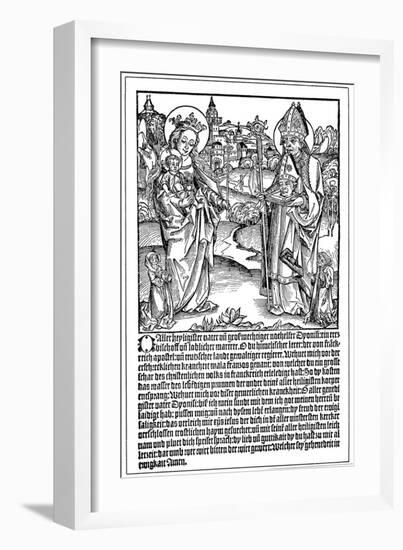 St Dionysius Praying to the Virgin and Child for Help to Overcome the Curse of Syphilis-null-Framed Giclee Print