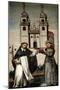 St. Dominic and St. Francis Holding a Miniature Model of the Church at as Ermidas-null-Mounted Giclee Print