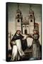 St. Dominic and St. Francis Holding a Miniature Model of the Church at as Ermidas-null-Framed Stretched Canvas