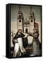 St. Dominic and St. Francis Holding a Miniature Model of the Church at as Ermidas-null-Framed Stretched Canvas