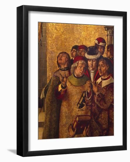 St Dominic De Guzman and Albigensians-Pedro Berruguete-Framed Giclee Print