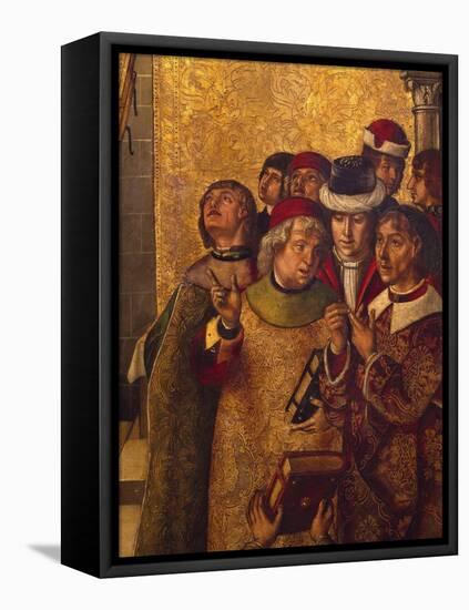 St Dominic De Guzman and Albigensians-Pedro Berruguete-Framed Stretched Canvas