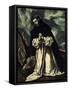 St.Dominic Praying-El Greco-Framed Stretched Canvas