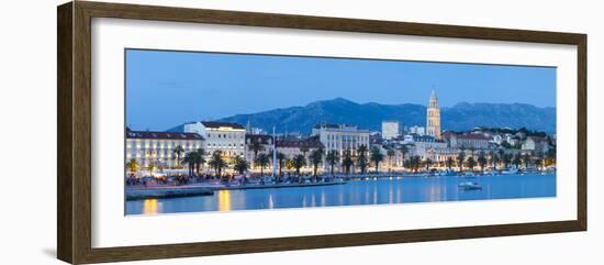 St. Domnius Cathedral Bell Tower and Stari Grad Illuminated, Split, Central Dalmatia, Croatia-Doug Pearson-Framed Photographic Print