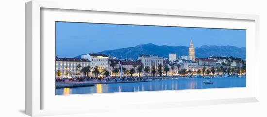 St. Domnius Cathedral Bell Tower and Stari Grad Illuminated, Split, Central Dalmatia, Croatia-Doug Pearson-Framed Photographic Print