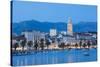 St. Domnius Cathedral Bell Tower and Stari Grad Illuminated, Split, Central Dalmatia, Croatia-Doug Pearson-Stretched Canvas