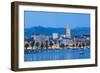 St. Domnius Cathedral Bell Tower and Stari Grad Illuminated, Split, Central Dalmatia, Croatia-Doug Pearson-Framed Photographic Print