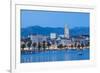 St. Domnius Cathedral Bell Tower and Stari Grad Illuminated, Split, Central Dalmatia, Croatia-Doug Pearson-Framed Photographic Print