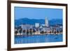 St. Domnius Cathedral Bell Tower and Stari Grad Illuminated, Split, Central Dalmatia, Croatia-Doug Pearson-Framed Photographic Print