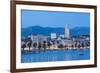 St. Domnius Cathedral Bell Tower and Stari Grad Illuminated, Split, Central Dalmatia, Croatia-Doug Pearson-Framed Photographic Print