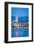 St. Domnius Cathedral Bell Tower and Stari Grad Illuminated, Split, Central Dalmatia, Croatia-Doug Pearson-Framed Photographic Print