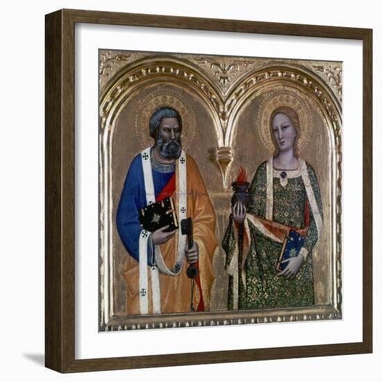 St Dorothy and St Peter-Nardo Di Cione-Framed Giclee Print