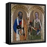 St Dorothy and St Peter-Nardo Di Cione-Framed Stretched Canvas