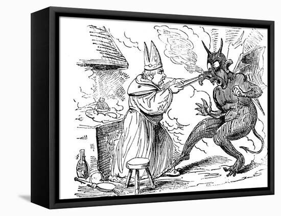 St Dunstan and the Devil, 1826-null-Framed Stretched Canvas