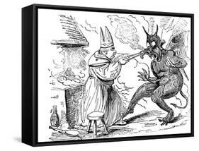 St Dunstan and the Devil, 1826-null-Framed Stretched Canvas