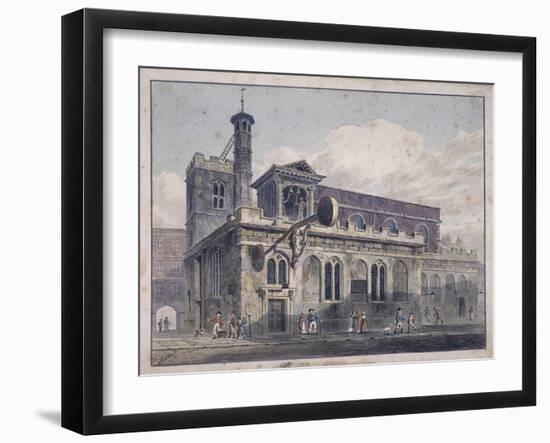 St Dunstan in the West, London, 1811-George Shepherd-Framed Giclee Print