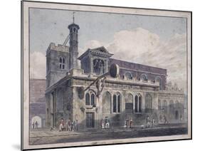 St Dunstan in the West, London, 1811-George Shepherd-Mounted Giclee Print