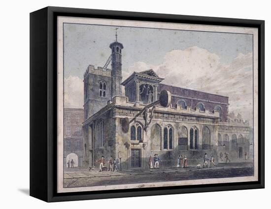 St Dunstan in the West, London, 1811-George Shepherd-Framed Stretched Canvas