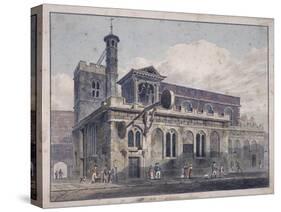 St Dunstan in the West, London, 1811-George Shepherd-Stretched Canvas