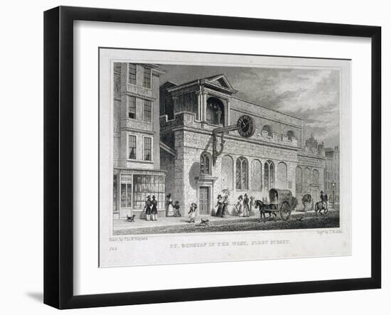 St Dunstan in the West, London, 1829-James B Allen-Framed Giclee Print