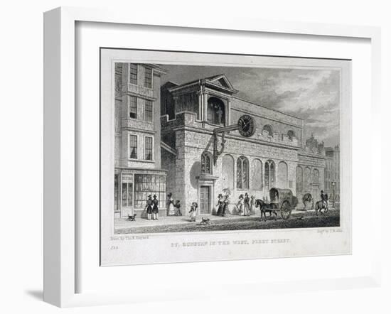 St Dunstan in the West, London, 1829-James B Allen-Framed Giclee Print