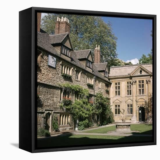 St Edmund Hall in Oxford, 13th Century-CM Dixon-Framed Stretched Canvas