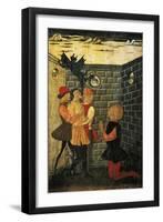 St Eligius Releases a Demon from the Possessed, Detail from the Stories of the Life of St Eligius-null-Framed Giclee Print
