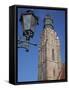 St. Elisabeth Church and Lamp, Old Town, Wroclaw, Silesia, Poland, Europe-Frank Fell-Framed Stretched Canvas