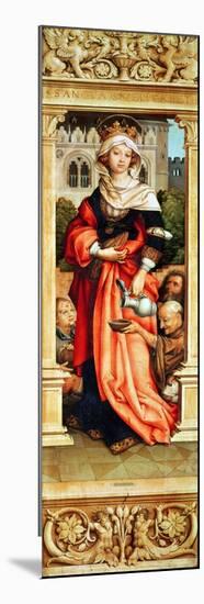 St. Elizabeth of Hungary (1207-31) Right Hand Panel from the Triptych of St. Sebastian, 1516-Hans Holbein the Elder-Mounted Giclee Print