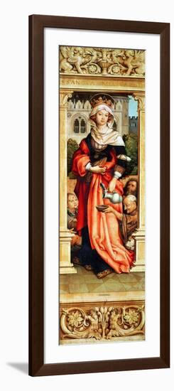 St. Elizabeth of Hungary (1207-31) Right Hand Panel from the Triptych of St. Sebastian, 1516-Hans Holbein the Elder-Framed Giclee Print