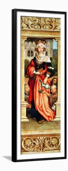 St. Elizabeth of Hungary (1207-31) Right Hand Panel from the Triptych of St. Sebastian, 1516-Hans Holbein the Elder-Framed Giclee Print