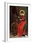 St Elizabeth of Hungary Spinning Wool for the Poor, 1901-Marianne Stokes-Framed Premium Giclee Print