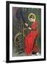 St. Elizabeth of Hungary Spinning Wool for the Poor, C. 1895-Marianne Stokes-Framed Giclee Print