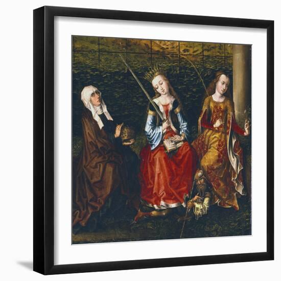 St Elizabeth of Hungary, St Catherine of Alexandria and St Rosalie of Padua, 1470-1500-null-Framed Giclee Print