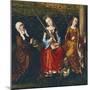 St Elizabeth of Hungary, St Catherine of Alexandria and St Rosalie of Padua, 1470-1500-null-Mounted Giclee Print