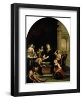 St. Elizabeth of Hungary Tending the Sick and Leprous, circa 1671-74-Bartolome Esteban Murillo-Framed Premium Giclee Print