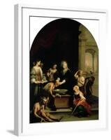 St. Elizabeth of Hungary Tending the Sick and Leprous, circa 1671-74-Bartolome Esteban Murillo-Framed Giclee Print