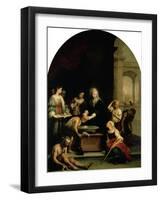 St. Elizabeth of Hungary Tending the Sick and Leprous, circa 1671-74-Bartolome Esteban Murillo-Framed Giclee Print