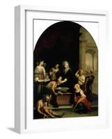 St. Elizabeth of Hungary Tending the Sick and Leprous, circa 1671-74-Bartolome Esteban Murillo-Framed Giclee Print