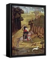 St Eustachio and Deer-null-Framed Stretched Canvas